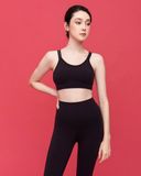  Set Đồ Tập Yoga Gym Luxury Hibi Sports H156 Áo Đan Dây Phối Khoen, Kèm Mút Ngực, Chất Vải Hi-Fabric 