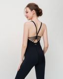  Bộ Tập Yoga Gym Jumpsuit Hibi Sports J603 Dây Đan Quạt, Kèm Mút Ngực, Chất Vải Cao Cấp Lu Fabric 