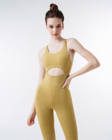  Bộ Tập Yoga Gym Jumpsuit Hibi Sports J604 Khoét Bụng, Kèm Mút Ngực, Chất Vải Cao Cấp Lu Fabric 