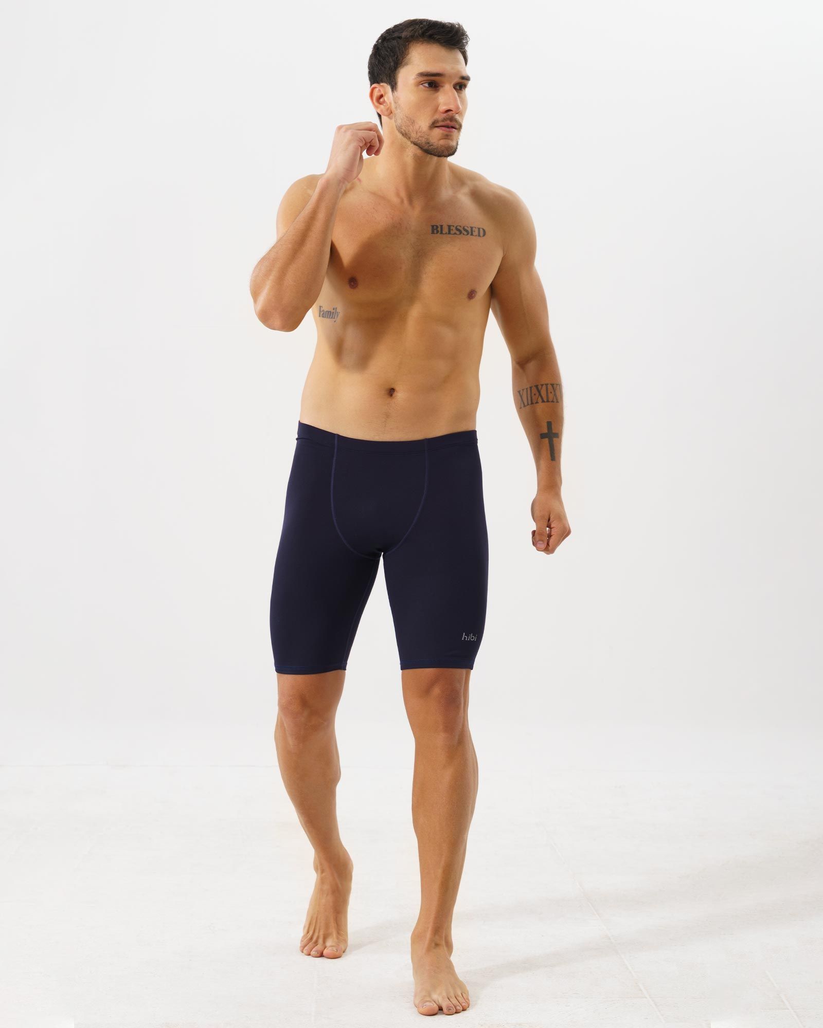 Quần leggings ngắn tập gym cho nam Hibi Sports M103 - Loại Short tights