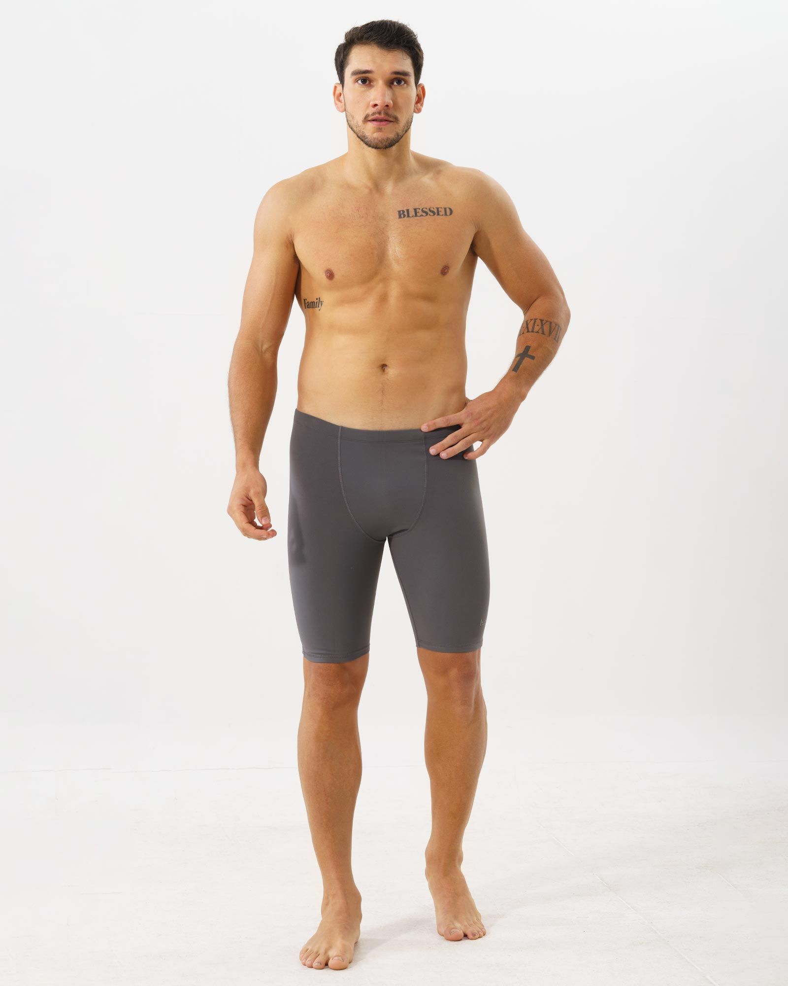 Quần leggings ngắn tập gym cho nam Hibi Sports M103 - Loại Short tights