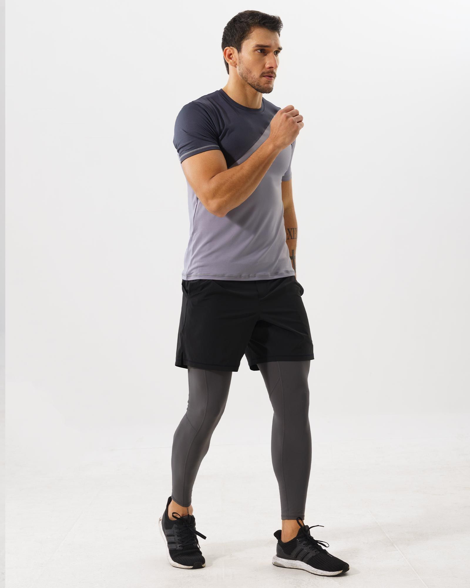 Quần leggings tập gym cho nam Hibi Sports M106 - Loại dài có 1 túi hông