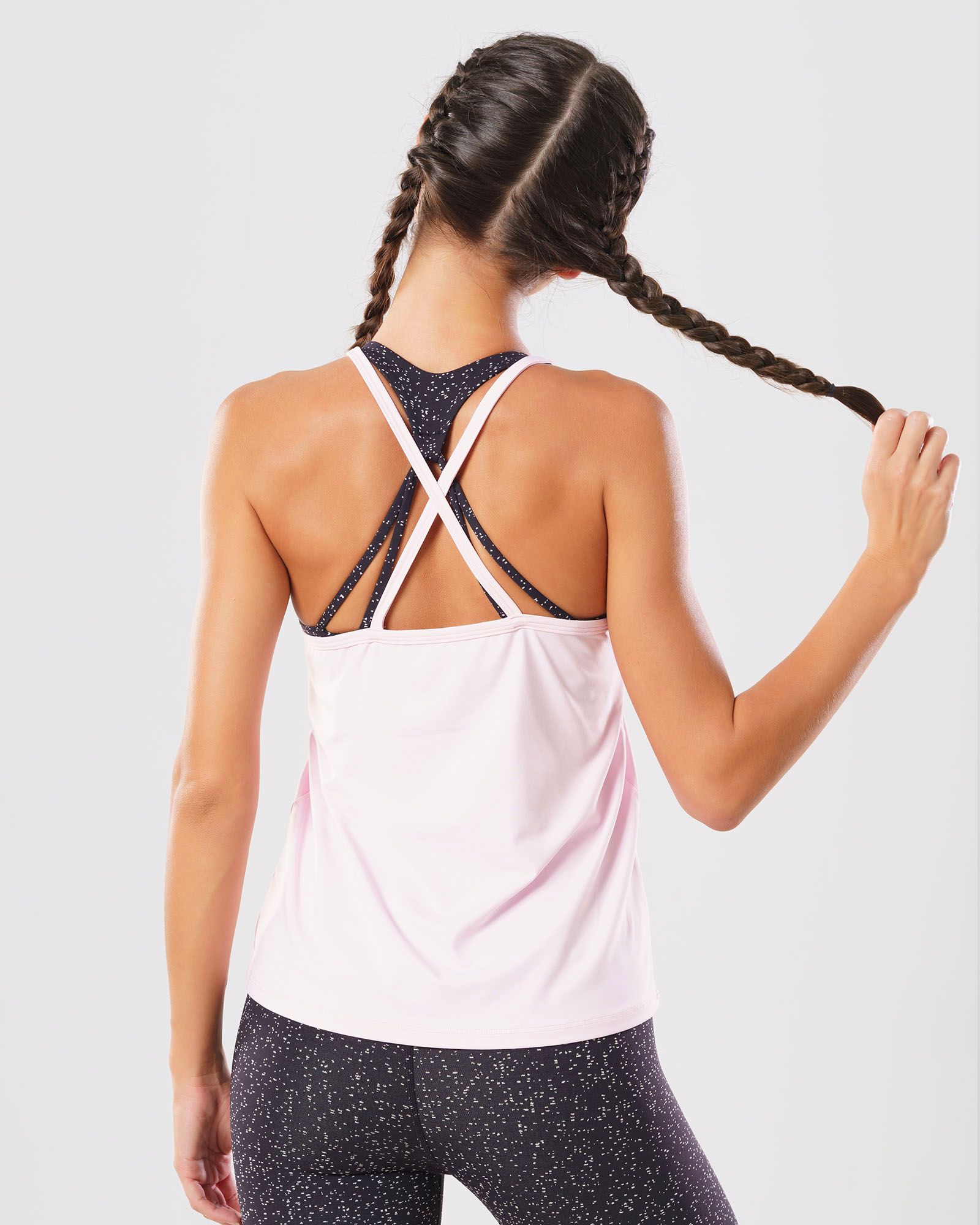Áo tank tập Yoga - Gym kiểu 2 dây cổ yếm Hibi Sports TA709 - Mặc ngoài áo bra