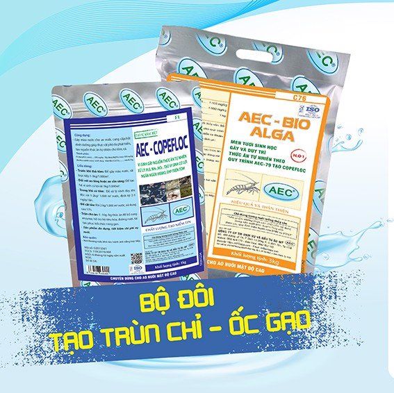 Combo bộ đôi kích hoạt và duy trì thức ăn tự nhiên, gây màu nước, giúp trùn chỉ, ốc gạo phát triển tốt