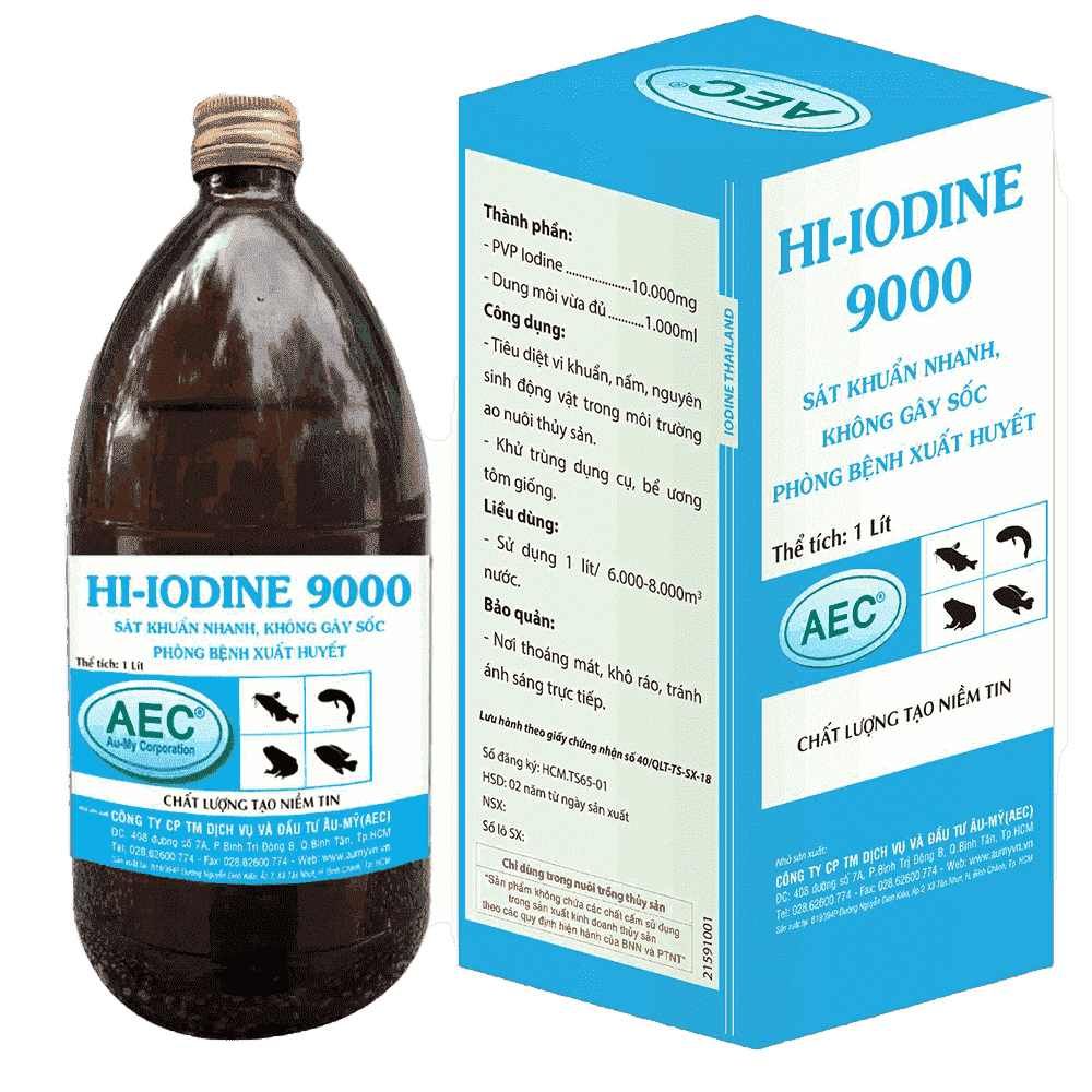  Hi-IODINE 9000 | XÁC KHUẨN NHANH, KHÔNG GÂY SỐC, PHÒNG BỆNH XUẤT HUYẾT 