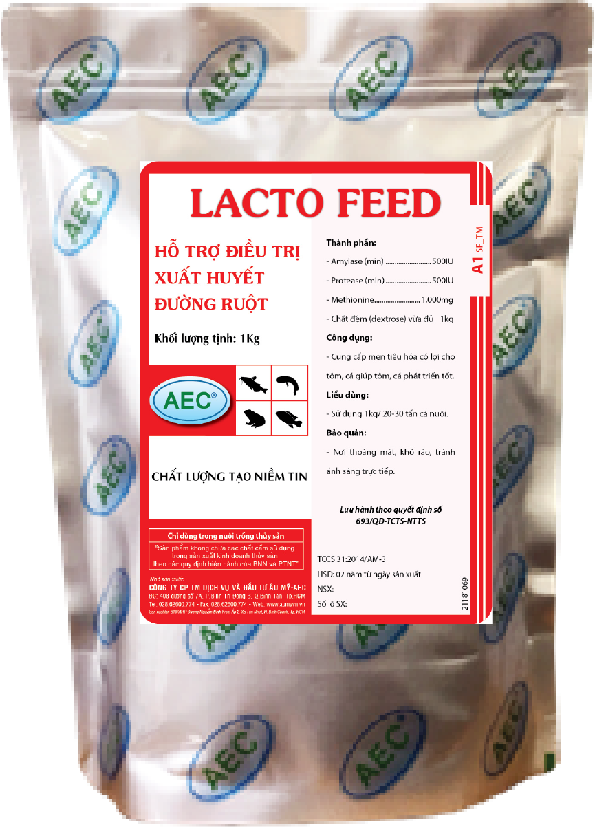  LACTO FEED (A1) - Điều trị xuất huyết đường ruột, trắng mình, thối đuôi 