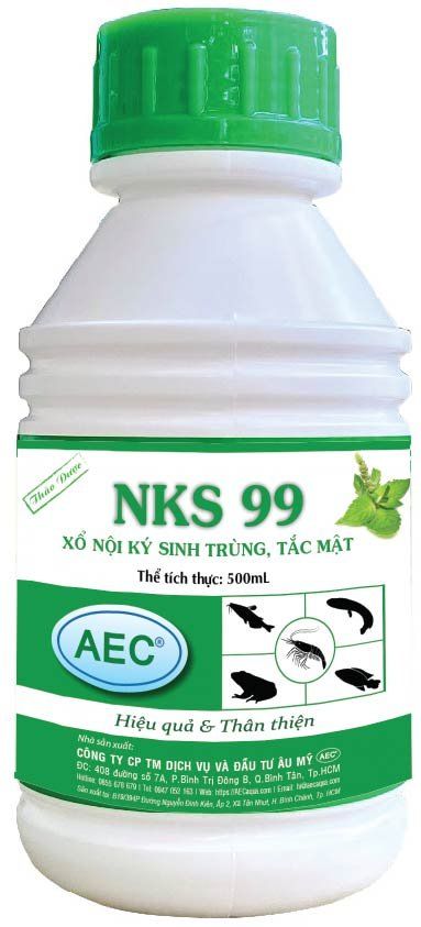 NKS 99 - Xổ nội ký sinh trùng, tắc mật cho cá, ếch, lươn