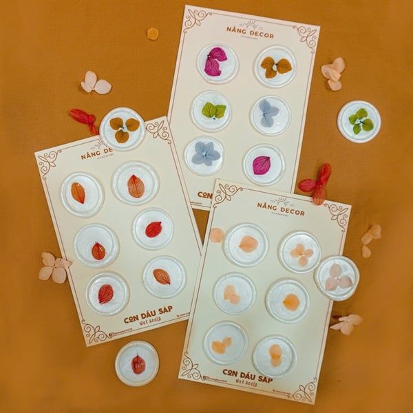 Dấu Sáp Niêm Phong - Set 6 Hoa Khô