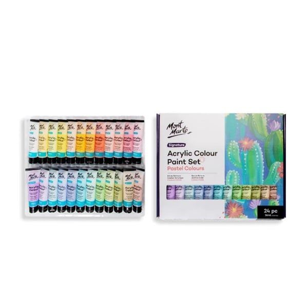 Acrylic Colour Pastel Paint Set Signature 24pc x 36ml