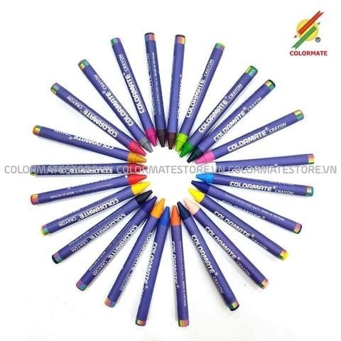 Bút Sáp Màu 24 Cây Hộp Giấy-Colormate