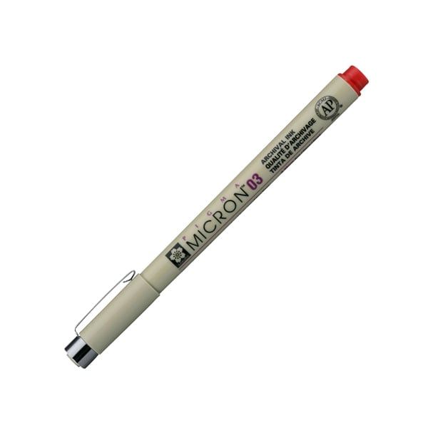 Bút kim vẽ kỹ thuật Pigma Micron 03 Màu Đỏ