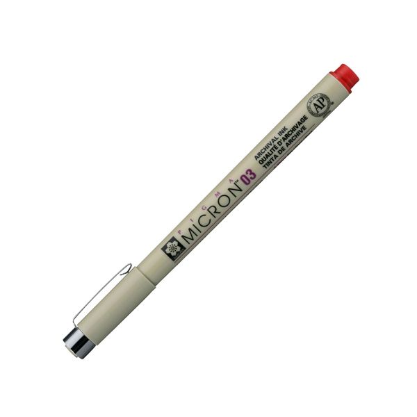 Bút kim vẽ kỹ thuật Pigma Micron 03 Màu Đỏ