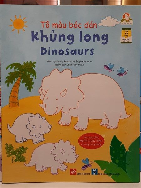 Tô màu bóc dán - Khủng long - Dinosaurs_ST_USB