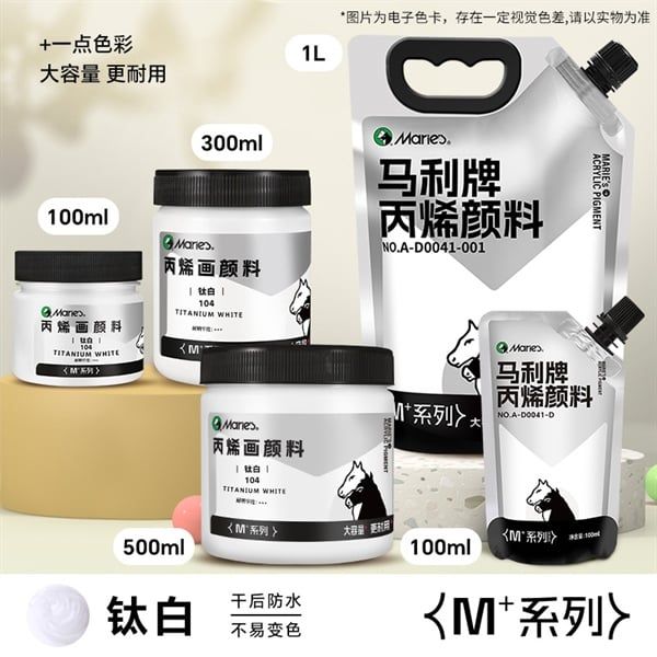 Túi màu Acrylic 100ml -Trắng Titan