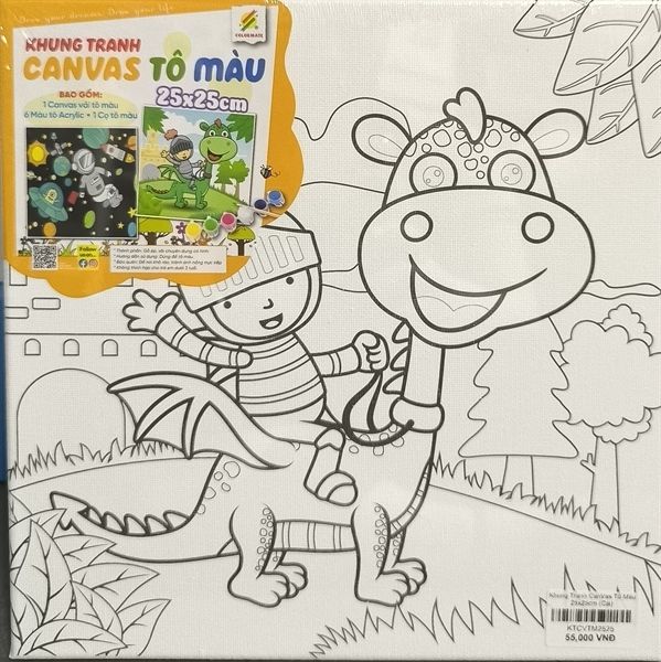 Khung Tranh CanVas Tô Màu 25x25cm-Colormate