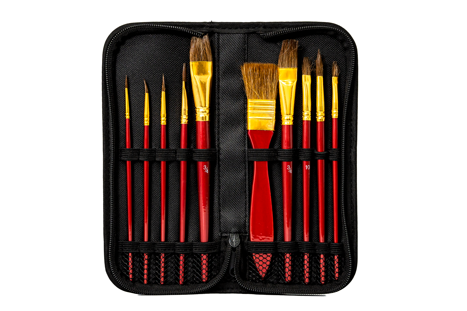 Bộ 10 cây cọ vẽ màu nước tặng túi đựng cọ-Colormate
