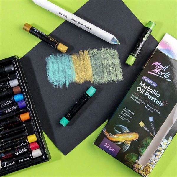 MM Metallic Oil Pastels 12pc