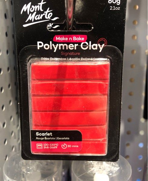 Đất Sét Polymer MM Make n Bake 60g - Scarlet