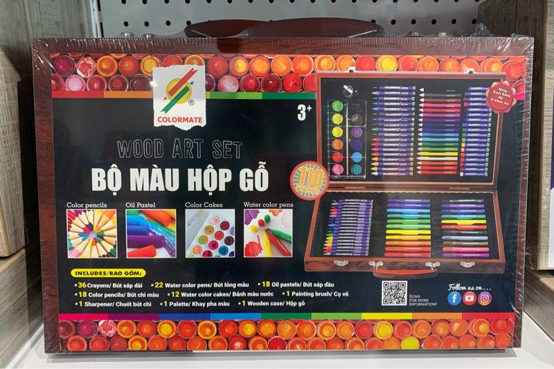 Bộ Màu Vẽ Hộp Gỗ MS-110W-Colormate