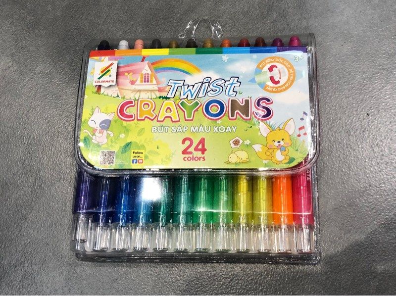Bộ bút sáp vặn 24 màu-Colormate