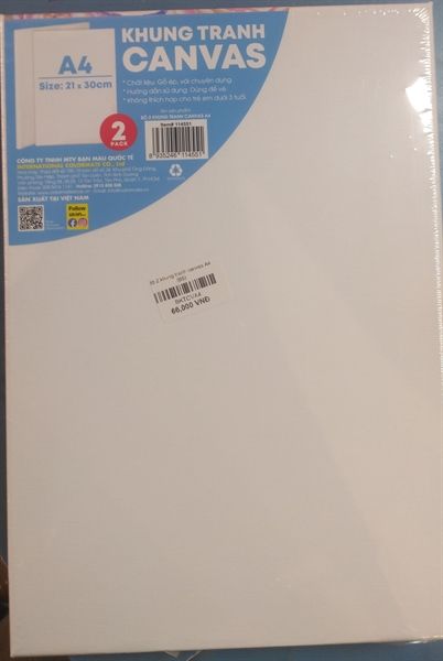 Bộ 2 khung tranh canvas A4
