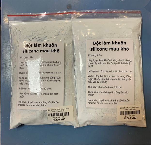 Gói Silicon 100g làm tượng thạch cao