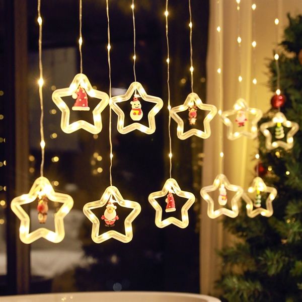 Đèn Led Dây Sao Noel - Màu 1,5M Pin
