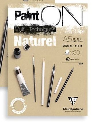 Paint on natural 250gsm A5
