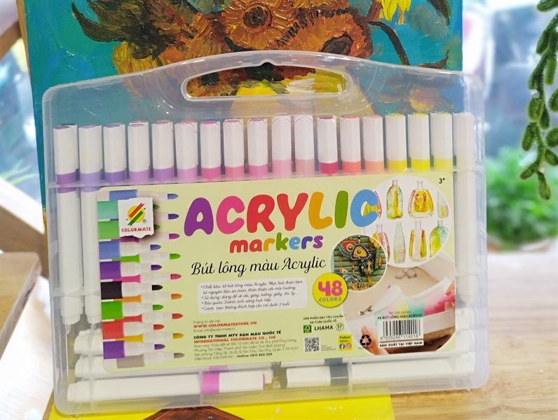 Bút lông màu Acrylic 48c (acrylic marker)-Colormate