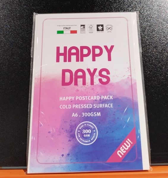 GIẤY HAPPY POSTCARD 1 XẤP 10 TỜ A6