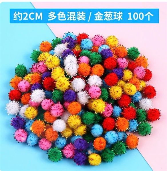 Pom pom kim tuyến Mix-2cm-100c