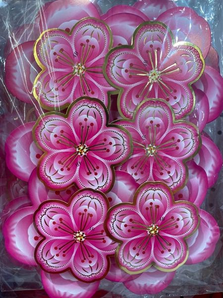 Hoa bịch giấy ép nhũ