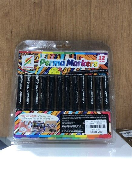 Bộ 12 Bút Lông Kim Perma Marker FT-07-Colormate