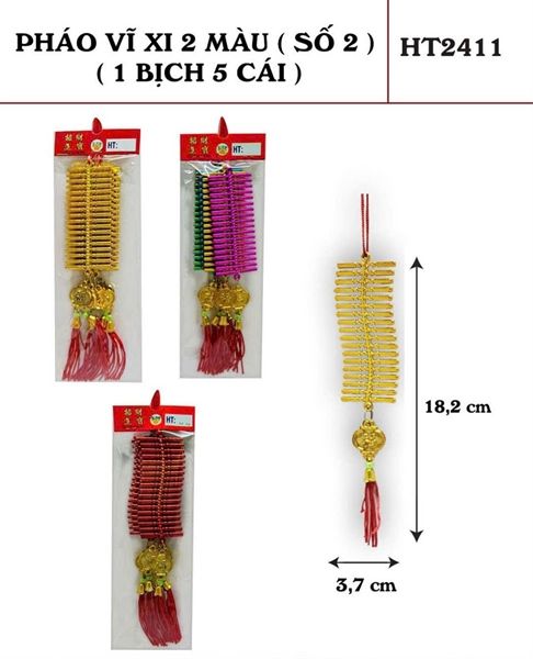Dây treo pháo vỉ 2 màu 18.2cm