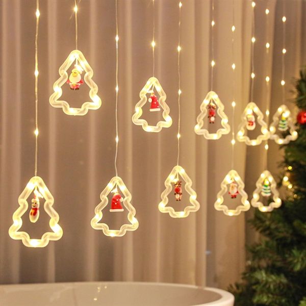Đèn Led Dây Thông Noel - Vàng 3M Pin Remote