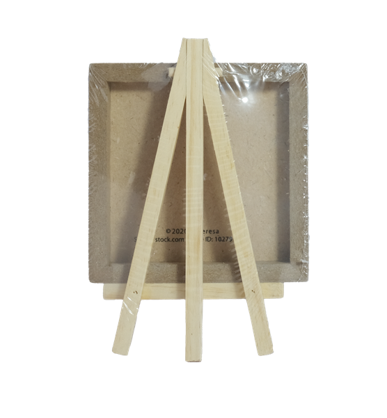 Mini Wood Canvas With Easel 11x11cm-Colormate