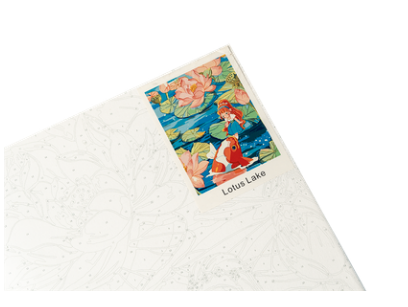 Tranh Tô Màu Số Hoá LOTUS LAKE A3-Colormate