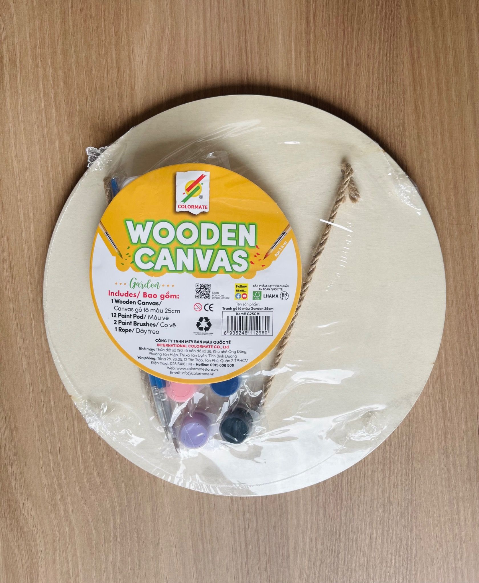 Tranh Gỗ Tô Màu Garden 25cm