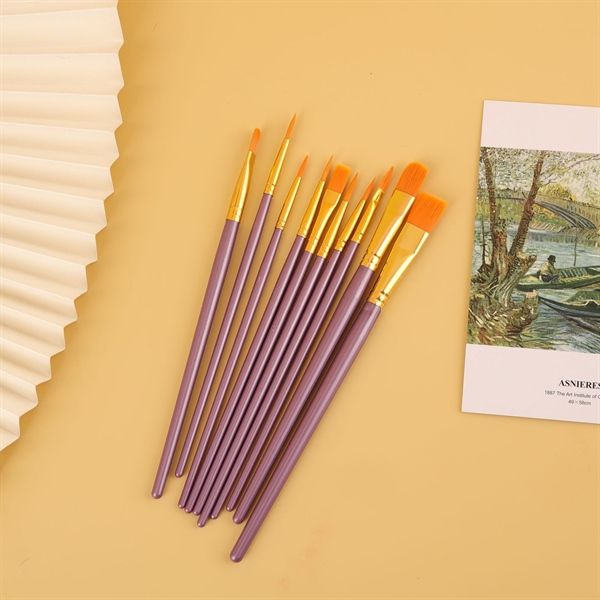 Bộ 10 cây cọ vẽ màu nước chất liệu nylon