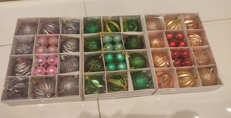 Quả châu trang trí noel 4 màu