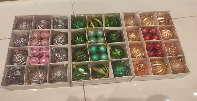Quả châu trang trí noel 4 màu