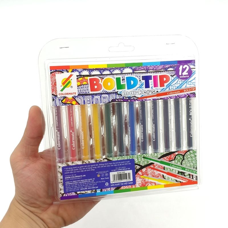 Bộ 12 bút lông Bold Tip Marker