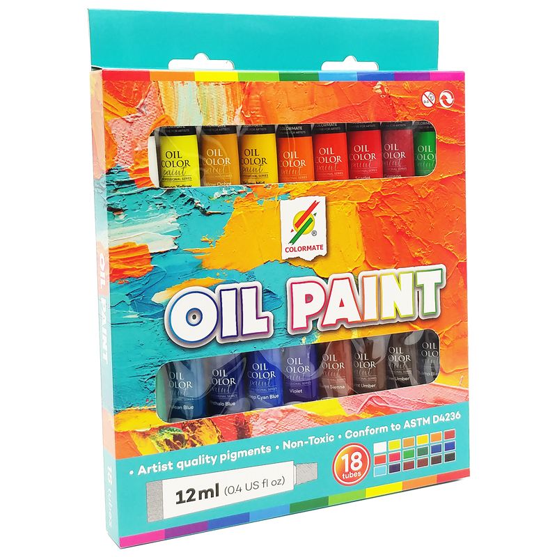 Hộp màu sơn dầu 18 tuýp (oil paint)-Colormate