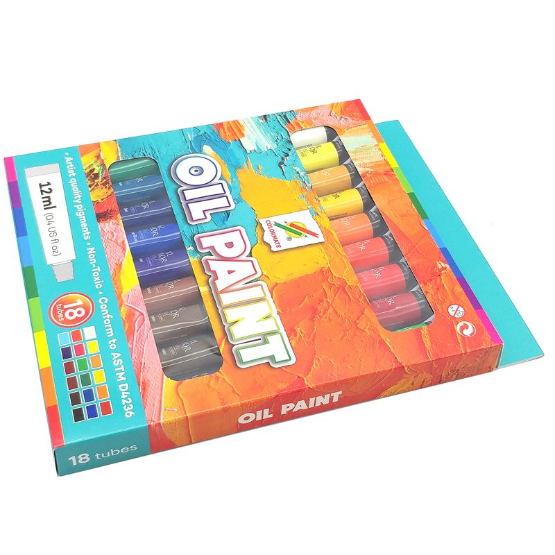 Hộp màu sơn dầu 18 tuýp (oil paint)-Colormate