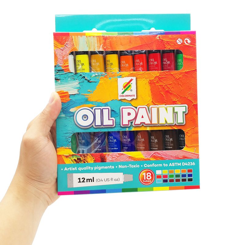 Hộp màu sơn dầu 18 tuýp (oil paint)-Colormate