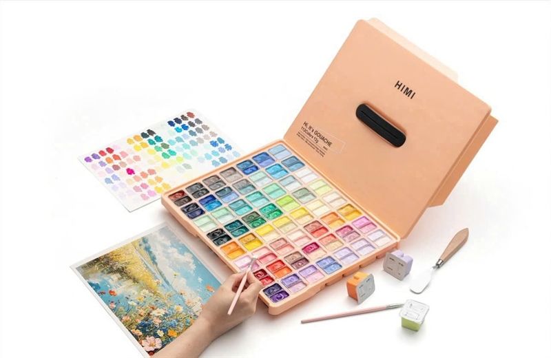 HIMI 112 Colors 12ml Gouache Paint Set Peach Fuzz Packaging