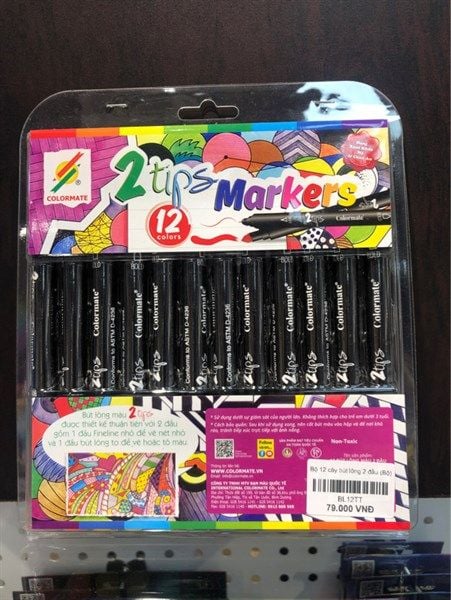 Bộ 12 cây bút lông 2 đầu-Colormate