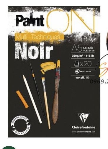 Paint on noir 250gsm A4