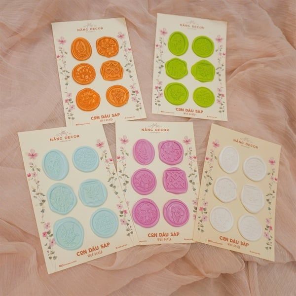 Dấu Sáp Niêm Phong - Set 6 Hoa Lá