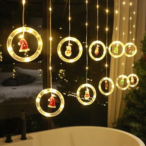 Đèn Led Dây Tròn Noel - Vàng 3M Pin Remote